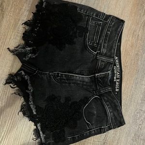 black jean shorts size 2